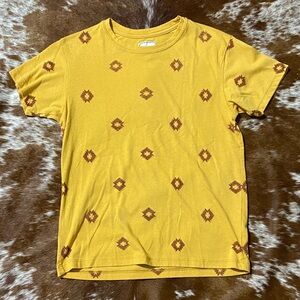 Yellow Patterned Short Sleeve Tee